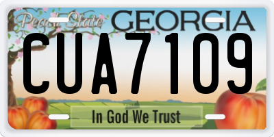 GA license plate CUA7109