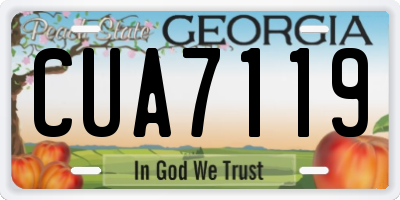 GA license plate CUA7119