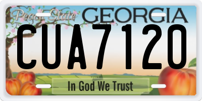 GA license plate CUA7120