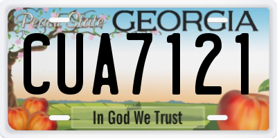 GA license plate CUA7121
