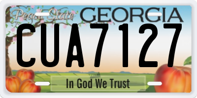GA license plate CUA7127