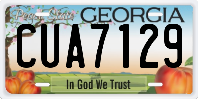 GA license plate CUA7129