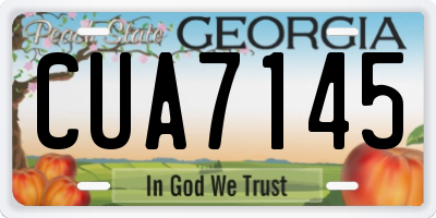 GA license plate CUA7145