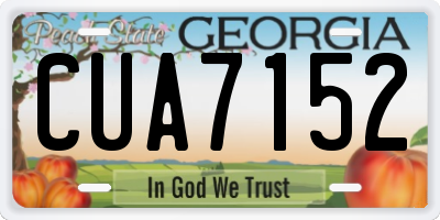 GA license plate CUA7152