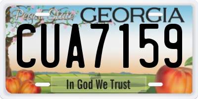 GA license plate CUA7159