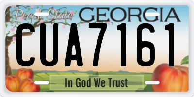 GA license plate CUA7161