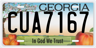 GA license plate CUA7167