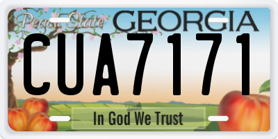 GA license plate CUA7171