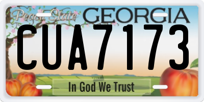 GA license plate CUA7173