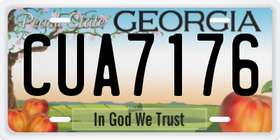 GA license plate CUA7176