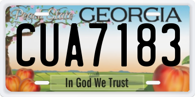 GA license plate CUA7183