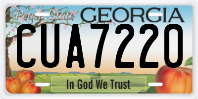 GA license plate CUA7220