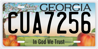 GA license plate CUA7256