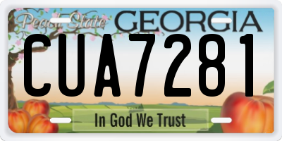 GA license plate CUA7281