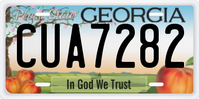 GA license plate CUA7282