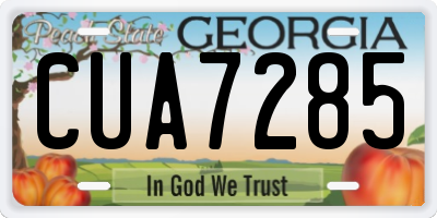 GA license plate CUA7285