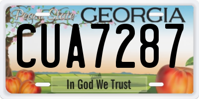 GA license plate CUA7287