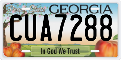 GA license plate CUA7288