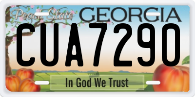 GA license plate CUA7290