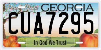 GA license plate CUA7295