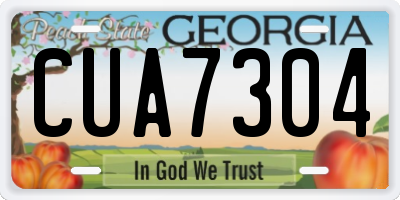 GA license plate CUA7304