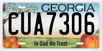 GA license plate CUA7306