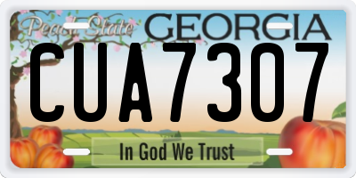 GA license plate CUA7307