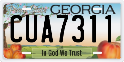 GA license plate CUA7311