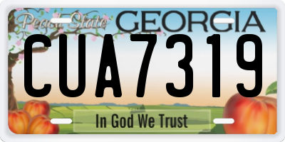 GA license plate CUA7319