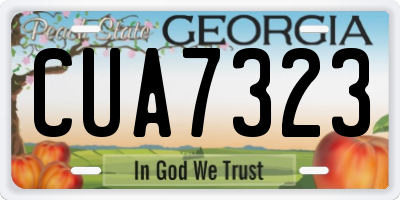 GA license plate CUA7323