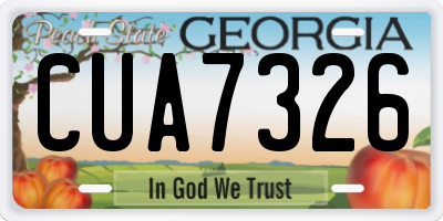 GA license plate CUA7326
