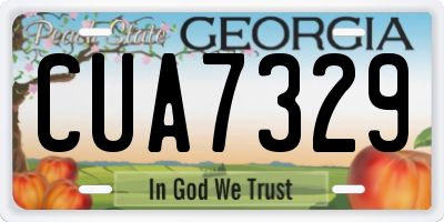 GA license plate CUA7329