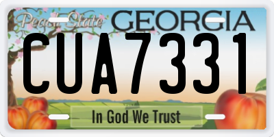 GA license plate CUA7331