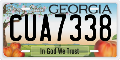 GA license plate CUA7338