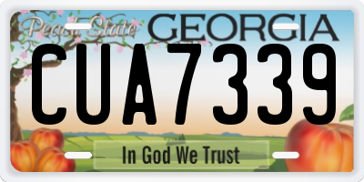 GA license plate CUA7339