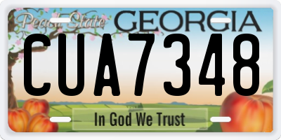 GA license plate CUA7348