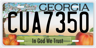 GA license plate CUA7350