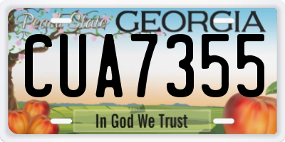GA license plate CUA7355