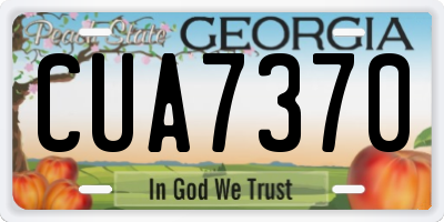 GA license plate CUA7370