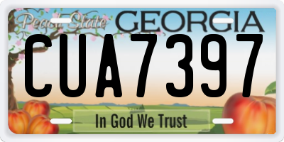GA license plate CUA7397
