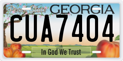 GA license plate CUA7404