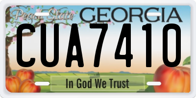 GA license plate CUA7410
