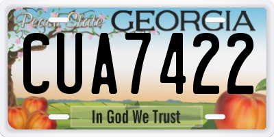 GA license plate CUA7422