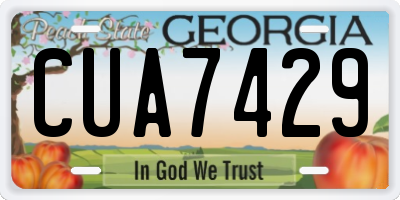 GA license plate CUA7429