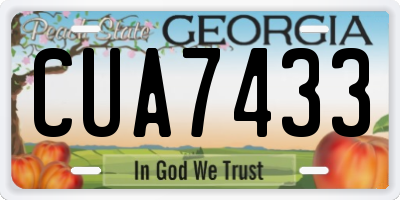 GA license plate CUA7433