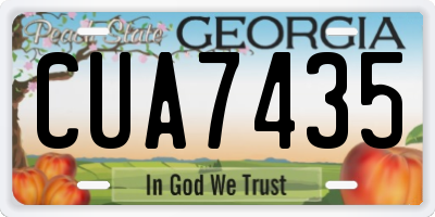 GA license plate CUA7435