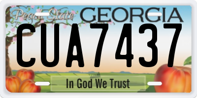 GA license plate CUA7437