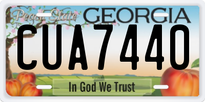 GA license plate CUA7440