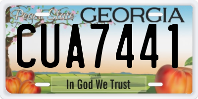 GA license plate CUA7441