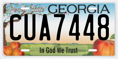 GA license plate CUA7448